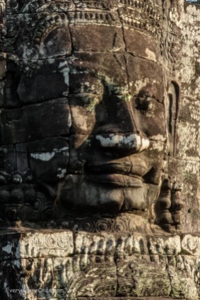 Carved face at Bayon Templ in Angkor Wat
